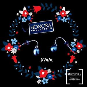 HONORA Platinum Cultured Pearl and Sterling Drop French Wire Earrings